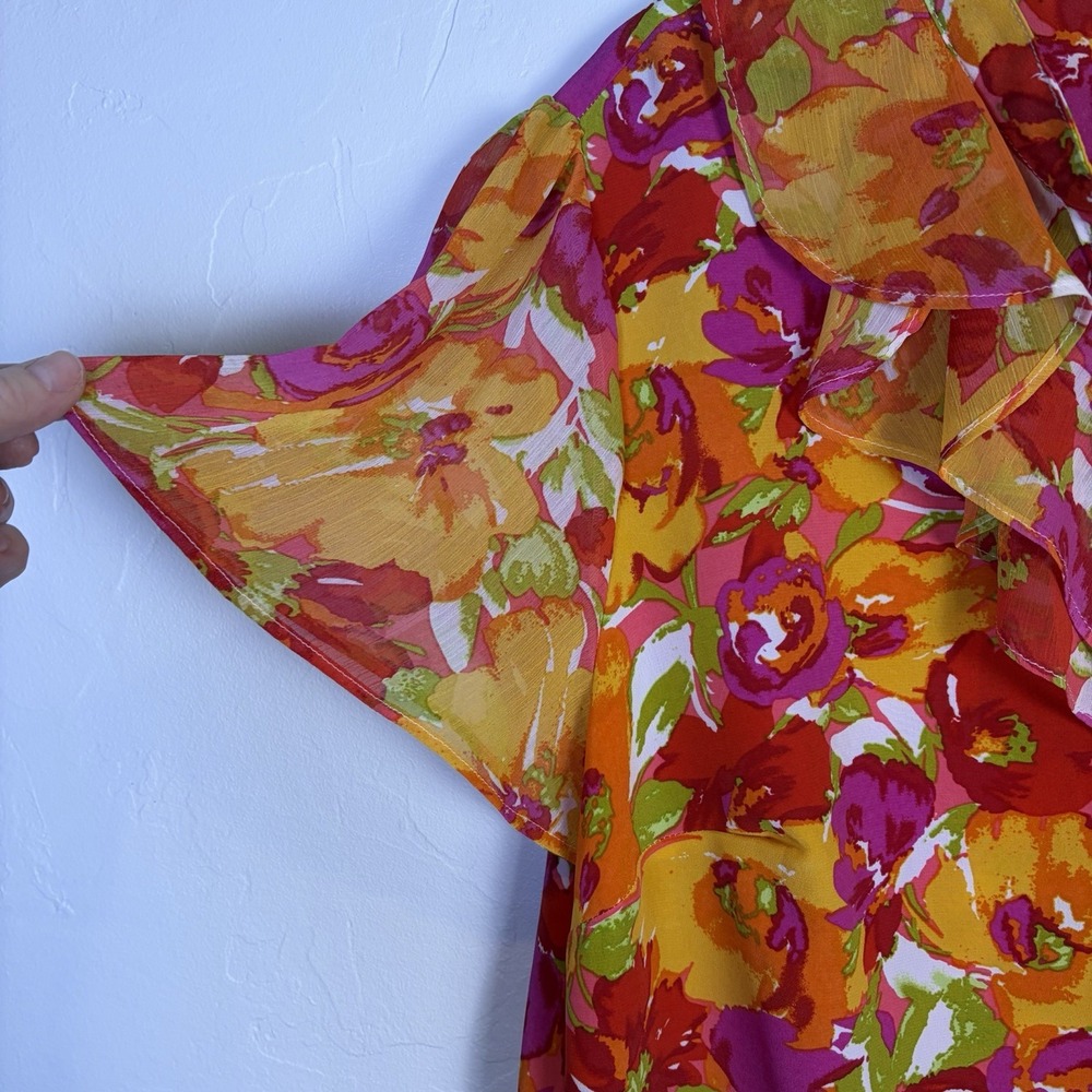 Notations Woman's Button Up Ruffle Front Blouse S… - image 4